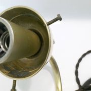 "swan neck" lamp in bronze and brass from 1900