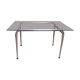 Desk table 120x76cm chrome metal and glass