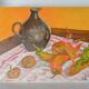 Oil on canvas Still life with peppers