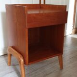 Scandinavian-style compass-footed bedside