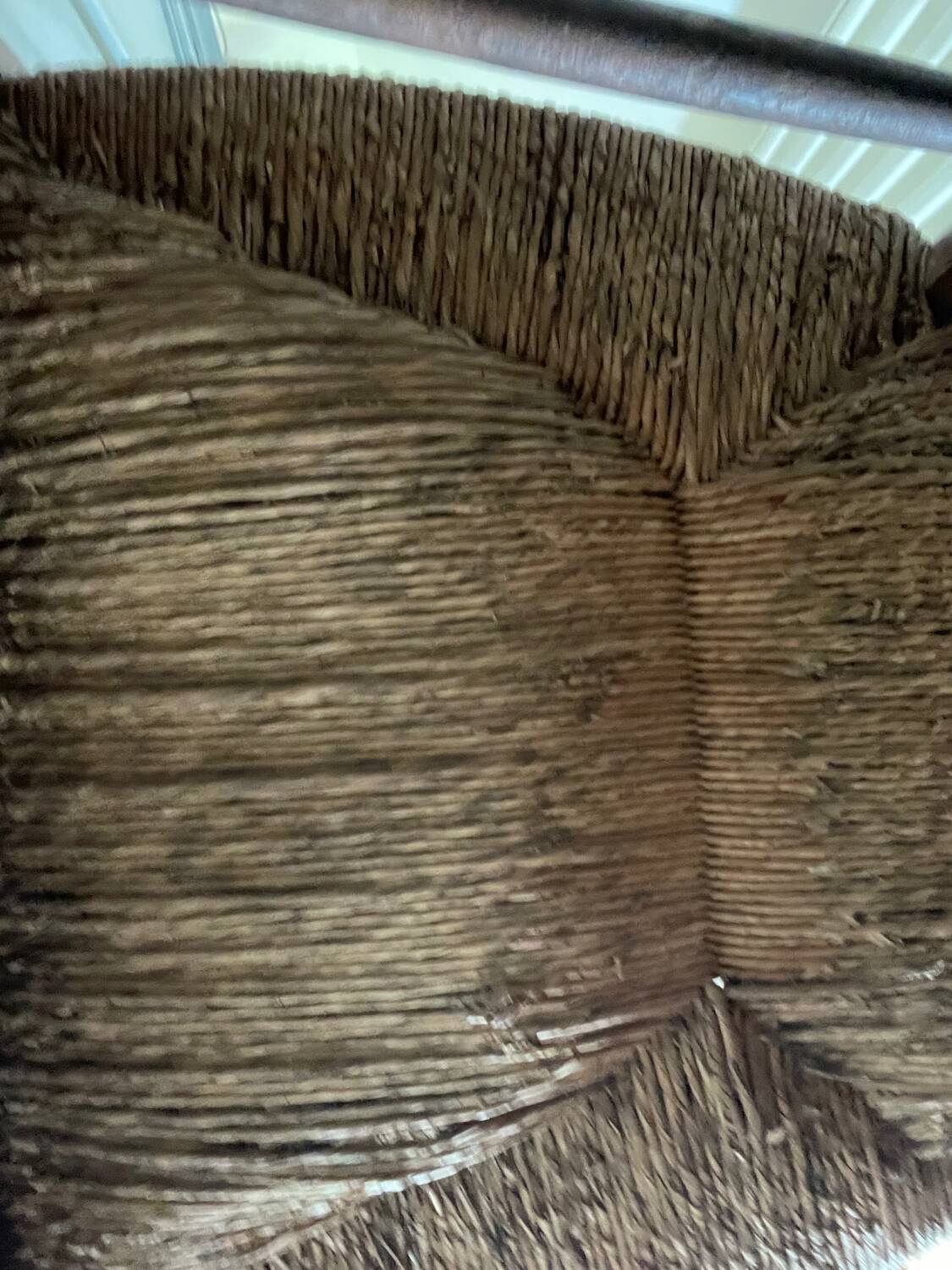 Restoration period straw armchair