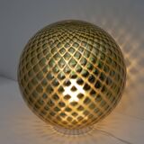 Mid-Century Modern Italian Gold Murano Glass "Diamont Sphere" Table Lamp,70
