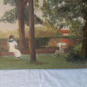 Oil on canvas from 1913 "young lady on a swing"