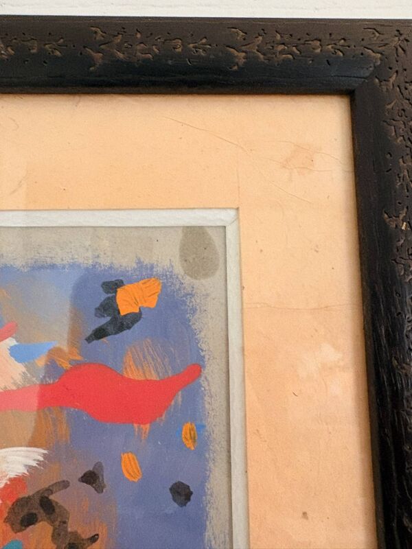 Peinture Papier Encadré WILLIAM BRUI contemporain abstrait modernisme