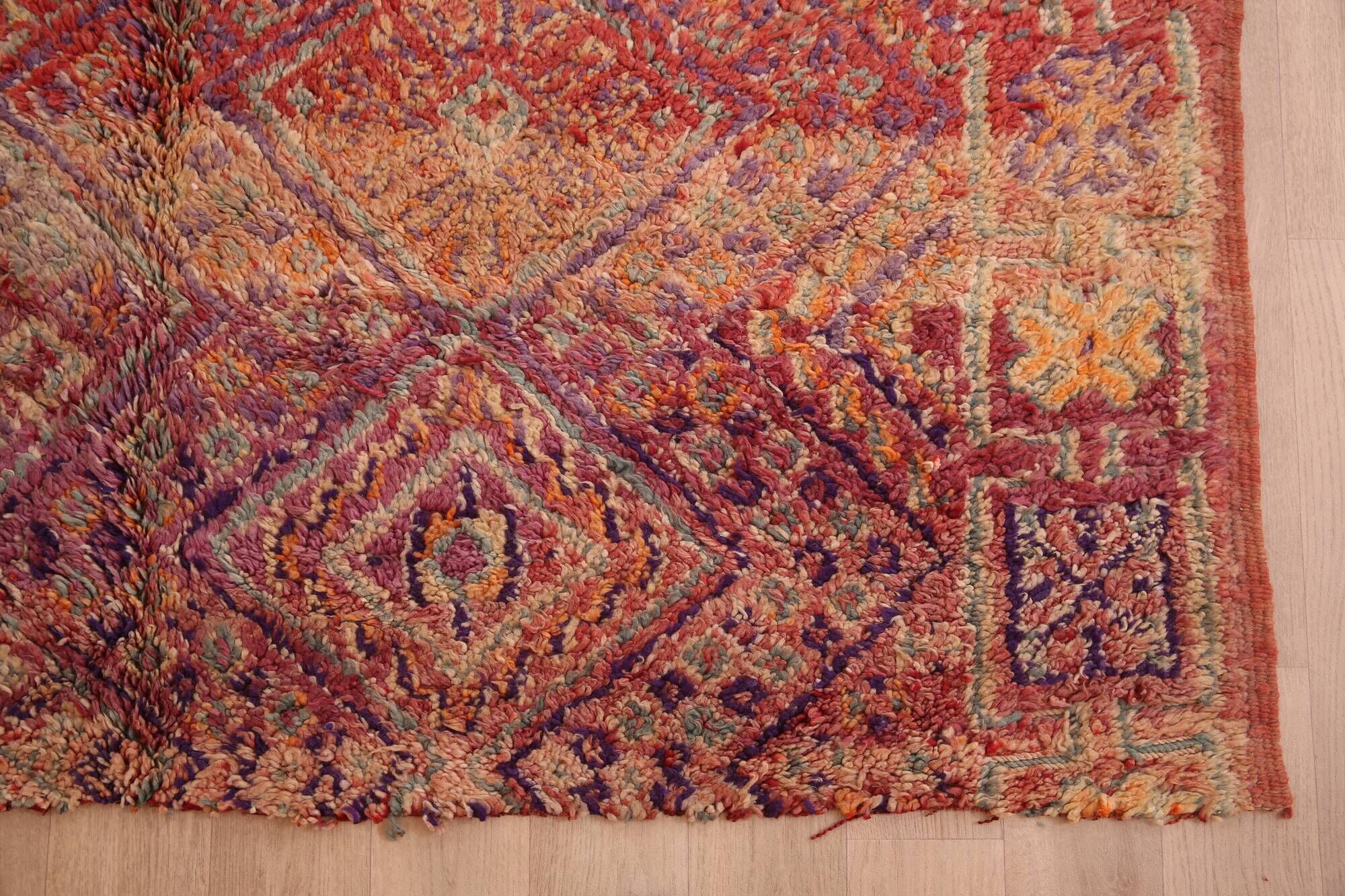 Vintage Moroccan Wool Rug 184 x 285 cm, Handmade Berber Rug, Old Rug Boho