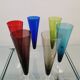 6 vintage Murano glass champagne flutes from the 60s
