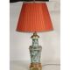 Early 20th century Chinese lamp, porcelain and gilt bronze