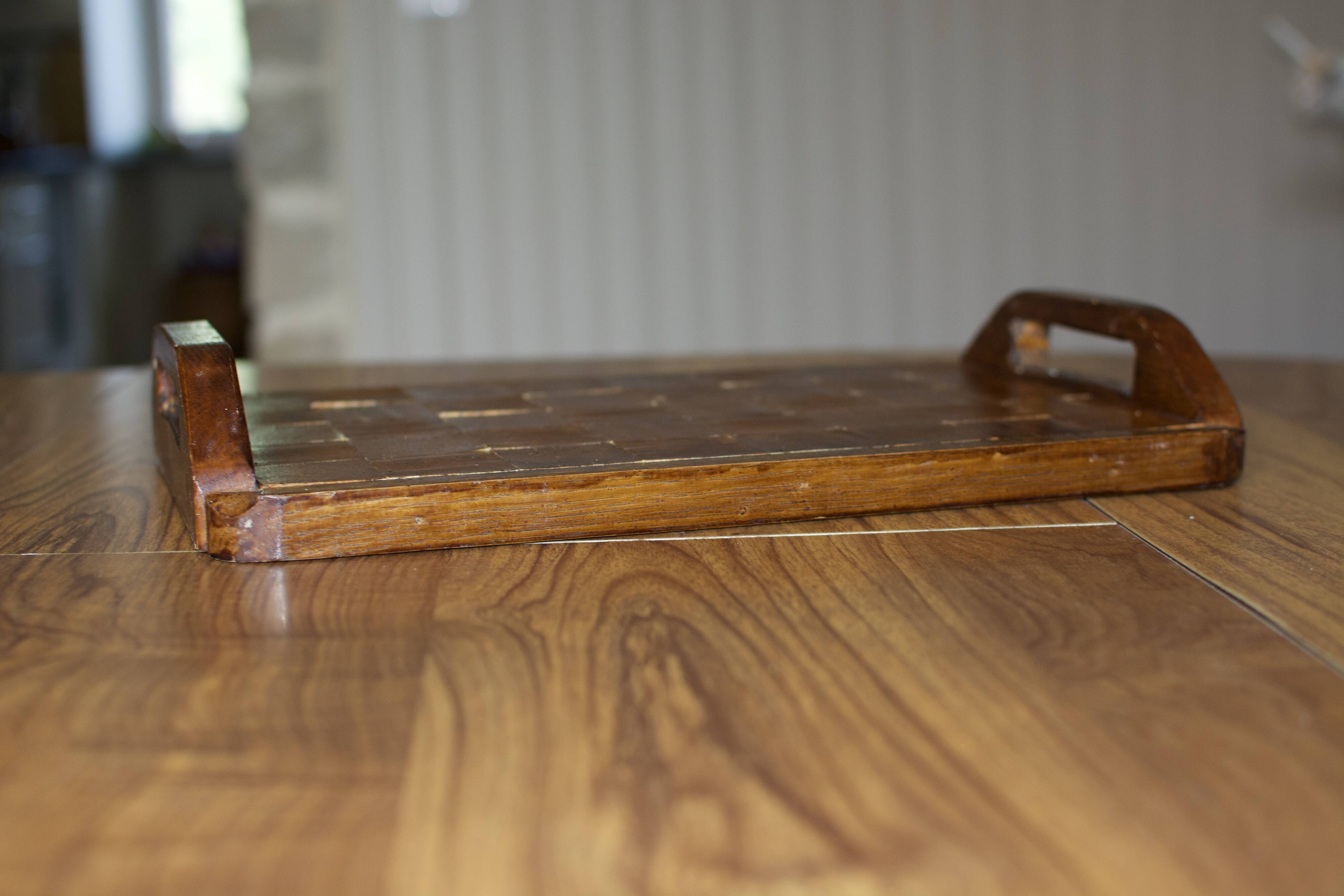 60s wooden mosaic top