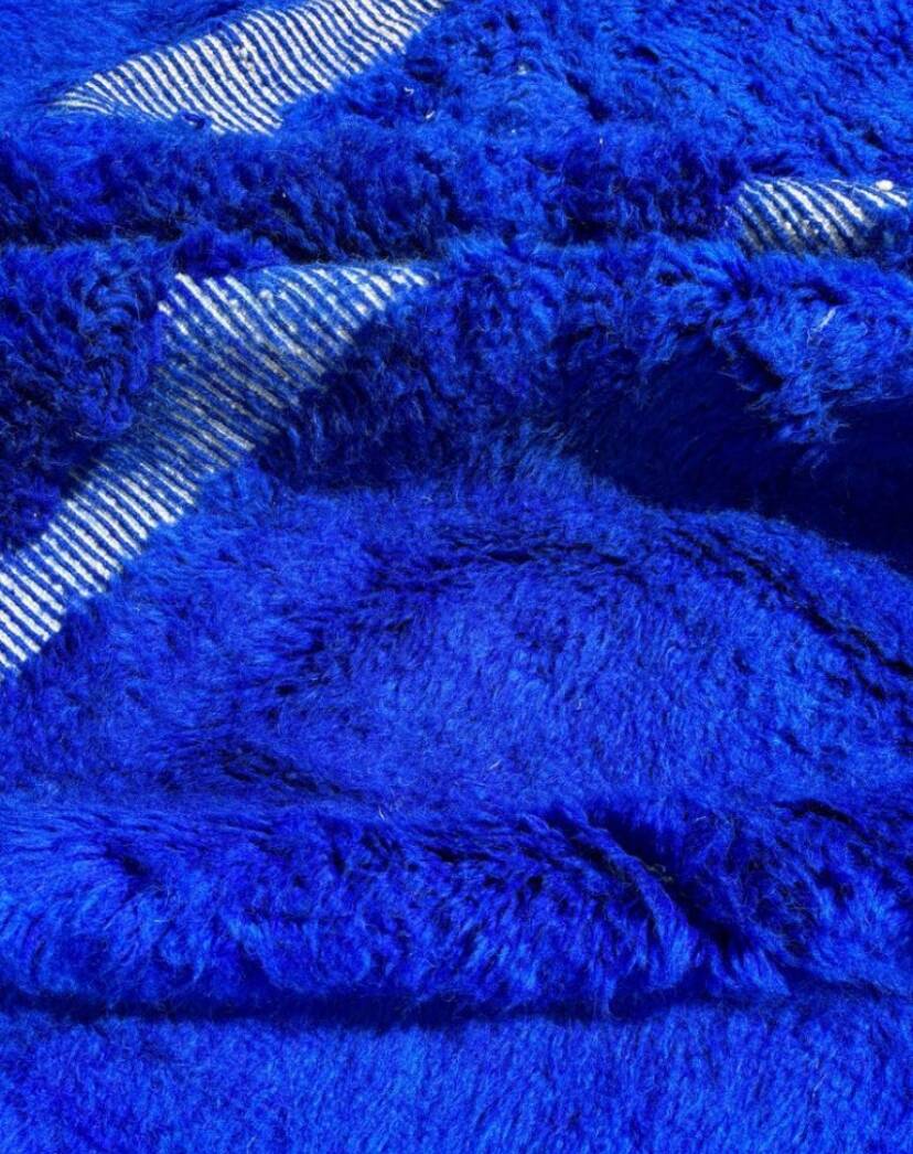 Blue Moroccan rug in wool 250/150cm