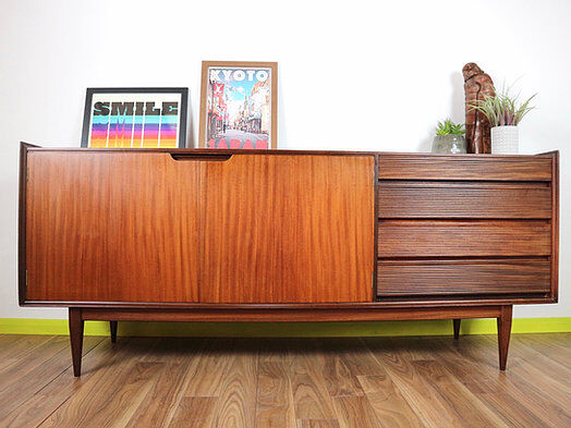 Mid-century Richard Hornby buffet or multimedia TV furniture designed for Heal's