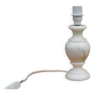 Lamp base in natural stone (alabaster or white marble)