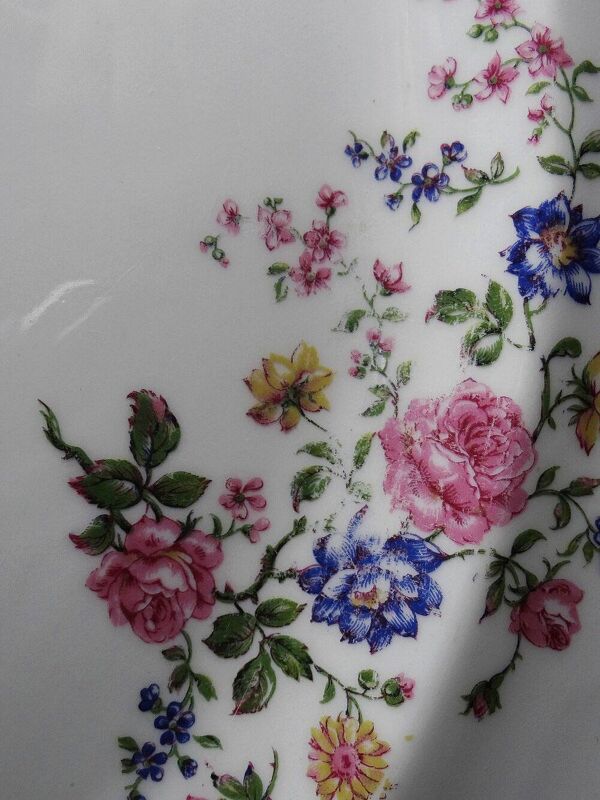 Plat de service Bernardaud porcelaine de Limoges décor floral années 20-50