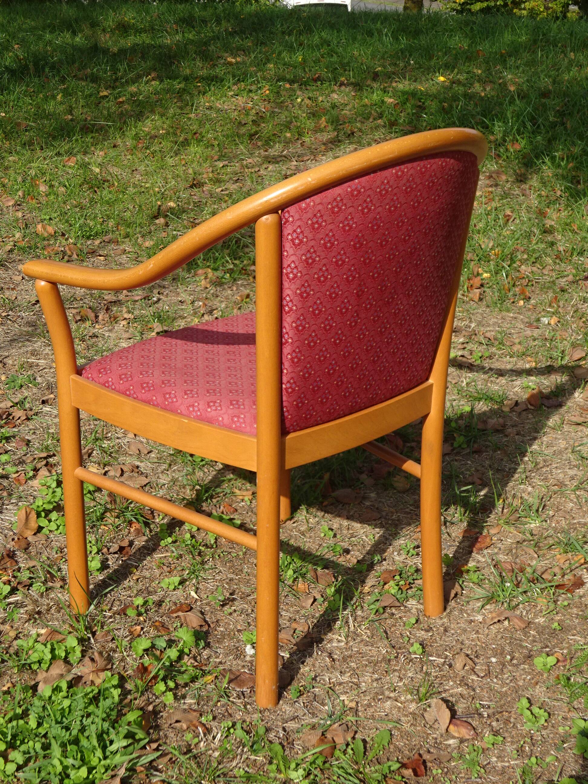 Beech and fabric chair
