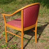 Beech and fabric chair