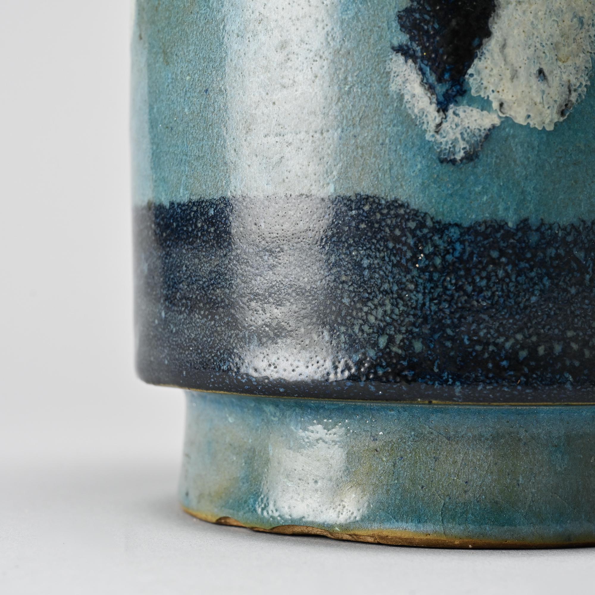 Small glazed ceramic pot by Menelika pottery, circa 1950.