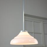 Mid-century Italian Aluminum and Glass Pendant Lamp