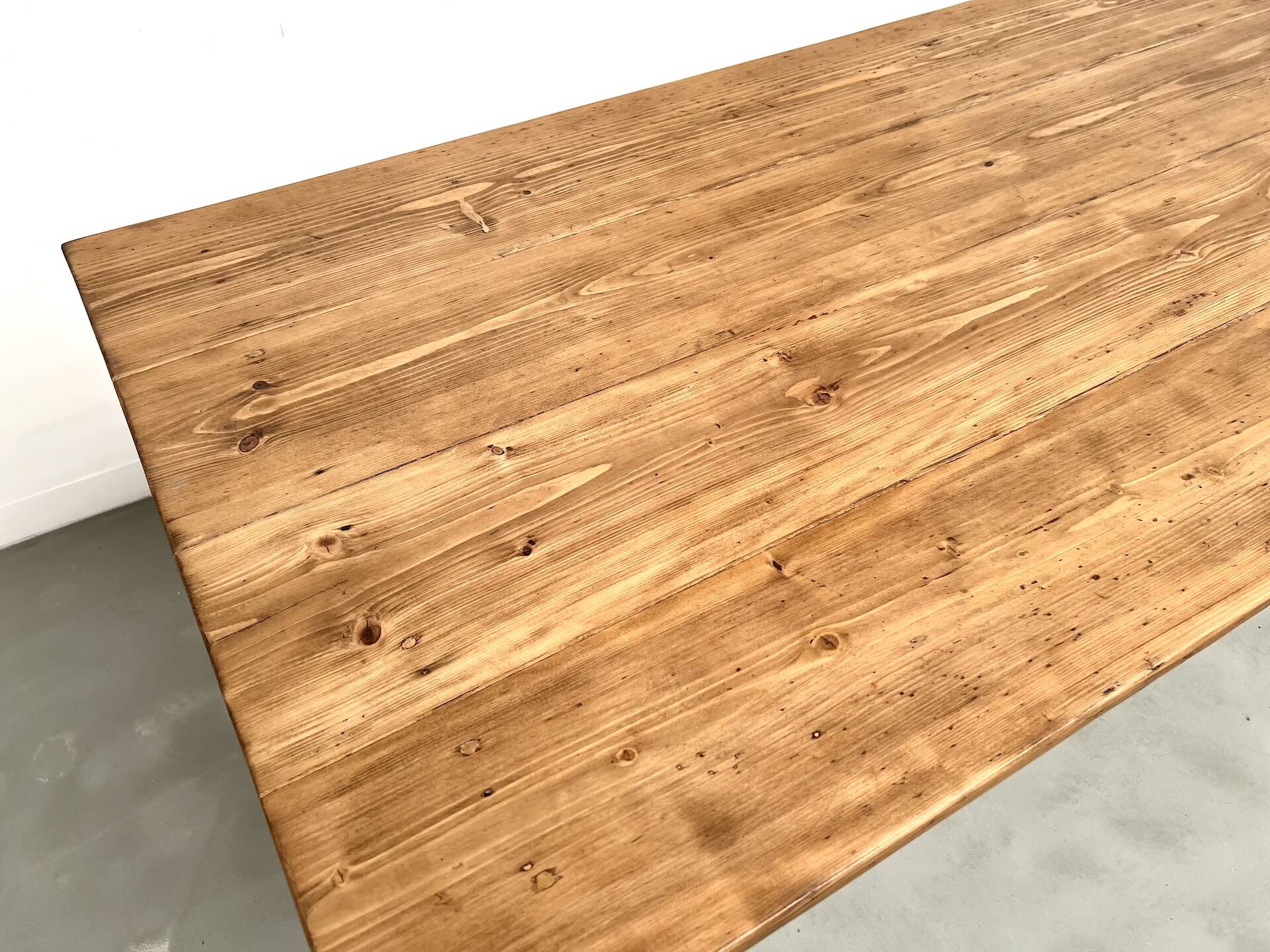 1950s farmhouse table, oak and pine