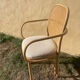 4 curved wooden dining chairs
