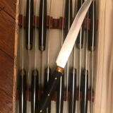 Twelve Ebony Bakelite Knives