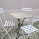 Parisian bistro pedestal table in antique marble
