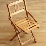 Tabouret enfant pliable en bois - Vintage des années 60