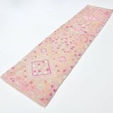 Geometric Tribal Design Runner Rug, Decorative Hallway Runner, 83x340 Cm