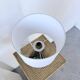 Pair of ceramic lamps in free-form triangle shape