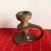 Old stoneware candlestick signed Bastien le Pemp Quimper