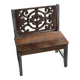 Mini banc à dossier sculpté à motif de rosace et volutes H59 L51