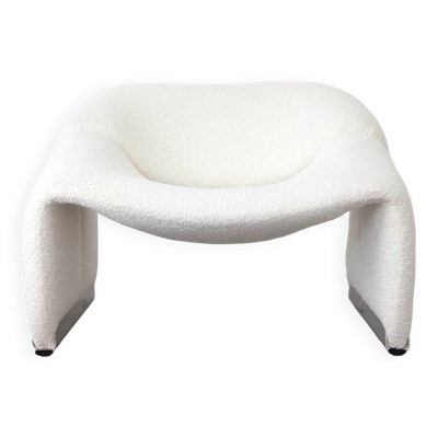 Fauteuil Groovy boucle blanc cassé par Pierre Paulin