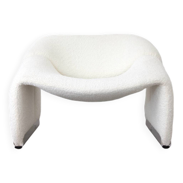 Fauteuil Groovy boucle blanc cassé par Pierre Paulin