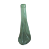 Large free-form green blown glass bottle