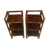 Vintage rattan bedsides