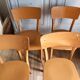 Lot de 4 chaises bistrot en bois peint