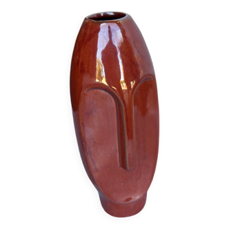 Red designer vase