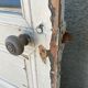 Old glass door