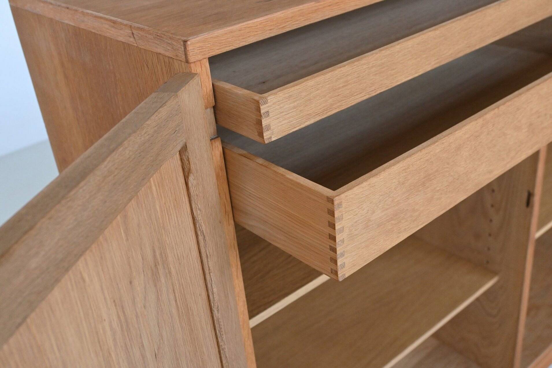 Kurt Ostervig high cabinet in oak A/S Randers Denmark 1960