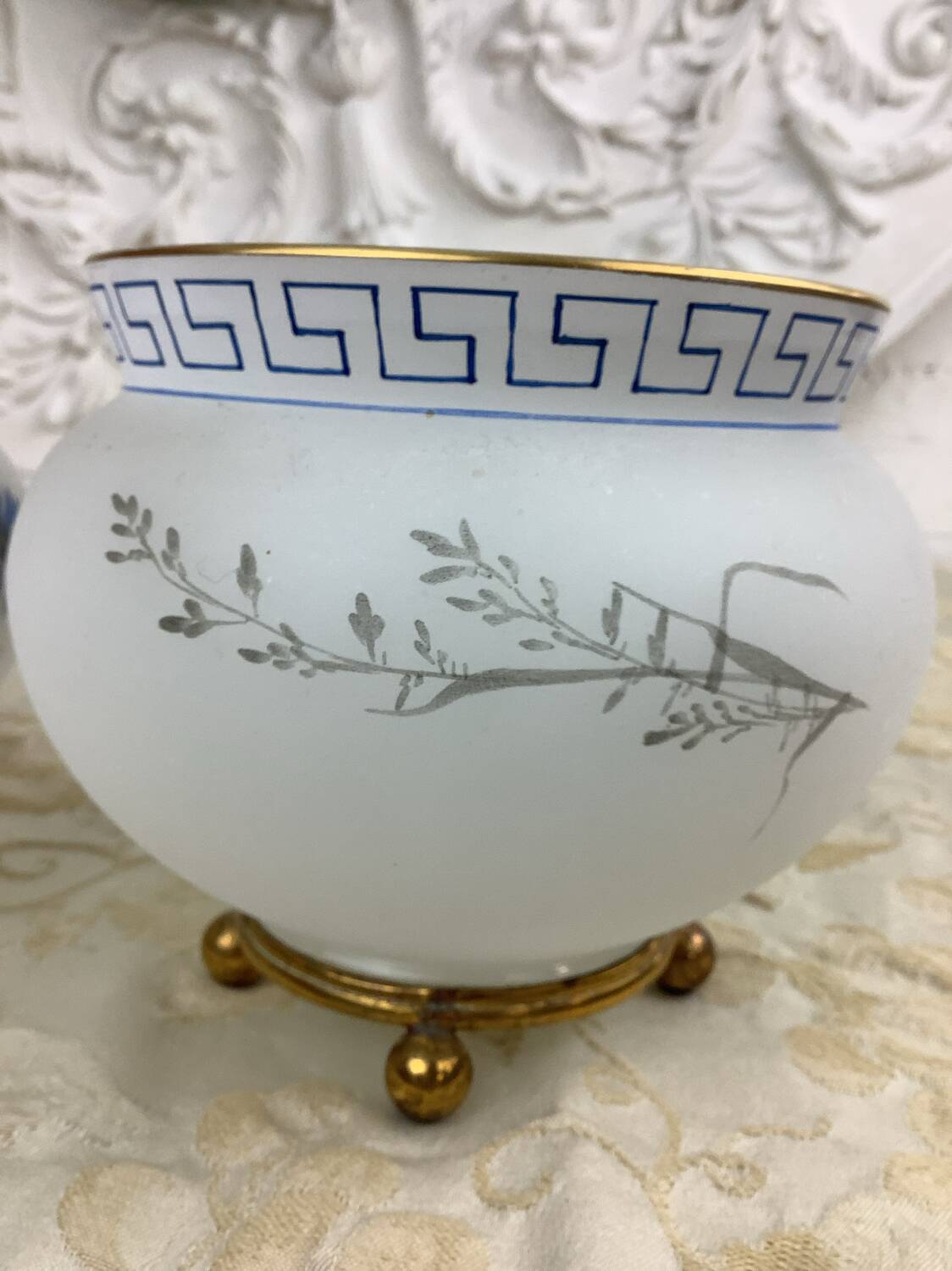 Two opaline glass cups