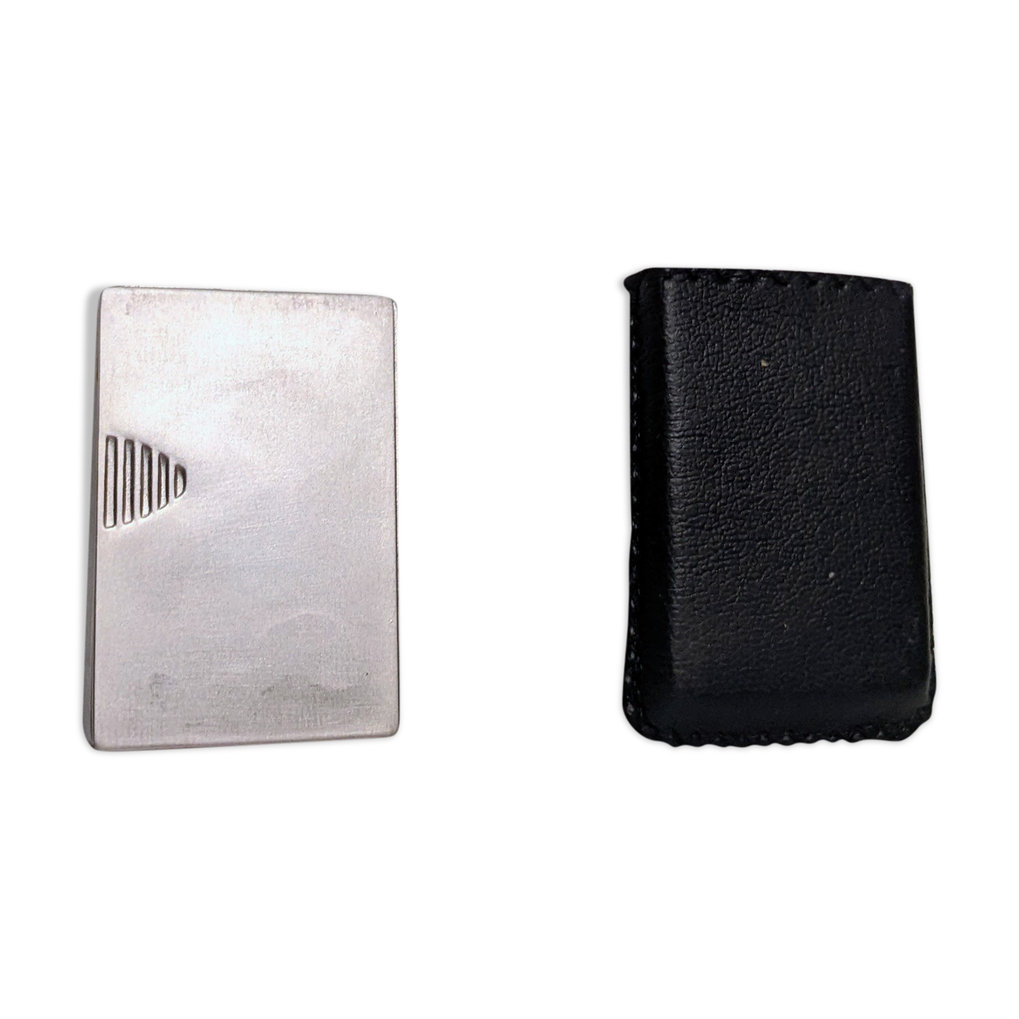 Old lighter new picoflam new condition in its small pocket leather case some stains on the et