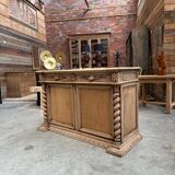 Late 19th century counter in solid oak