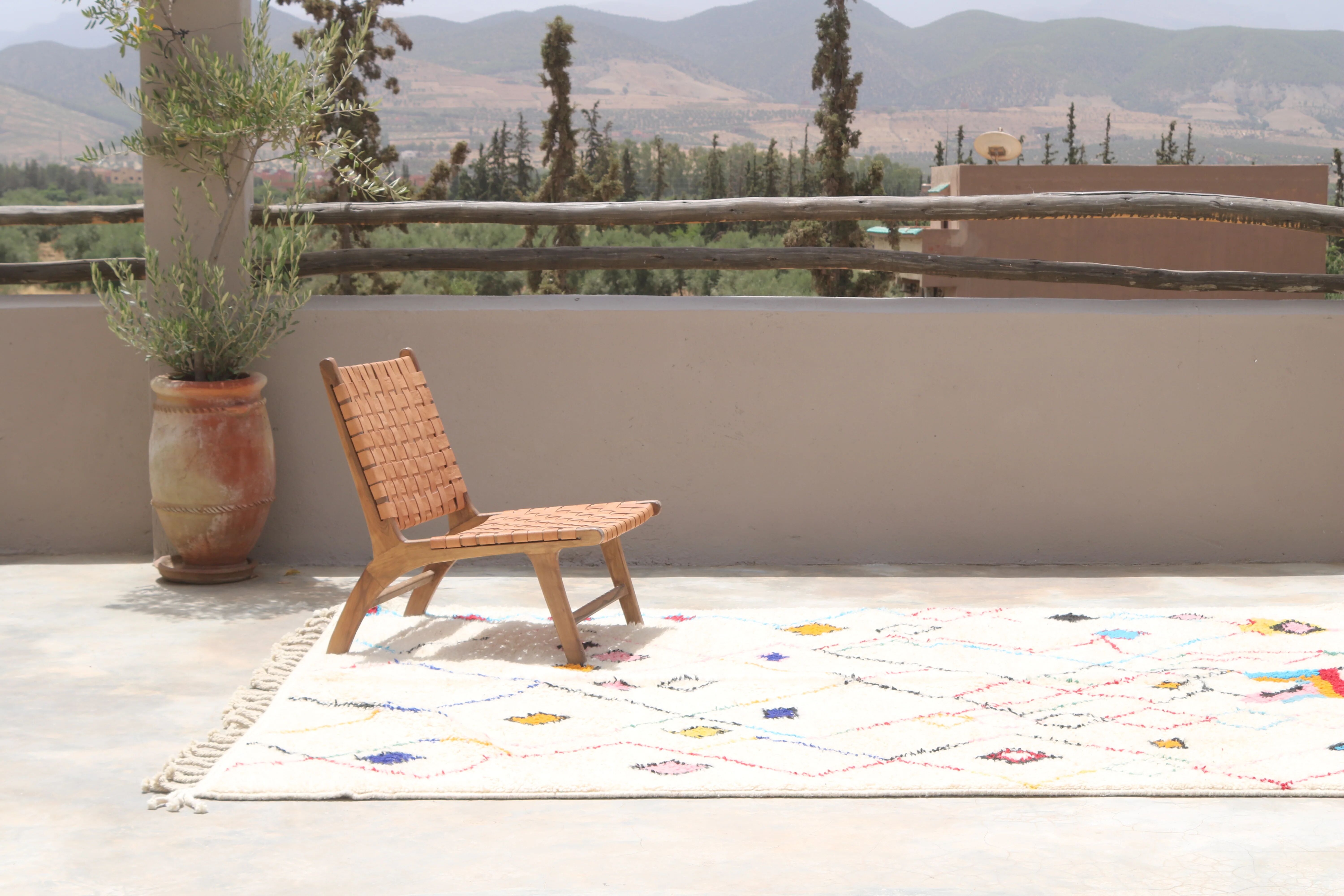 Large handmade colourful rug, 300 x 210 cm - G1081