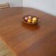 Round table with 2 teak extensions by J. Mortensen, Scandinavian edition Heltborg