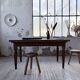 Solid oak farmhouse table with integrated extensions 1950