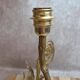 Large vintage lamp in moulded brass – Phoenix – onyx base – 1960s/70s