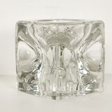 Ice cube crystal candle holders