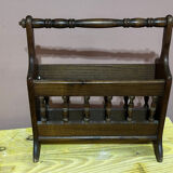 Vintage wooden magazine rack, Denmark