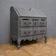 Lacquered Louis XV style balbée writing commode in wood.