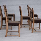 1970s, set 6 pcs of Danish dinning chairs, original very good condition, oak wood.