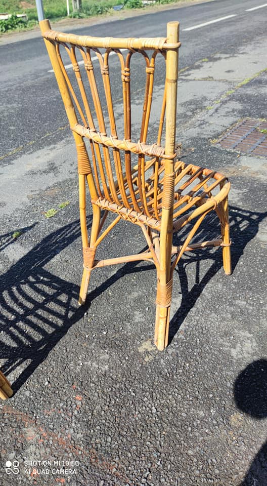 4 rattan chairs from the 1960s