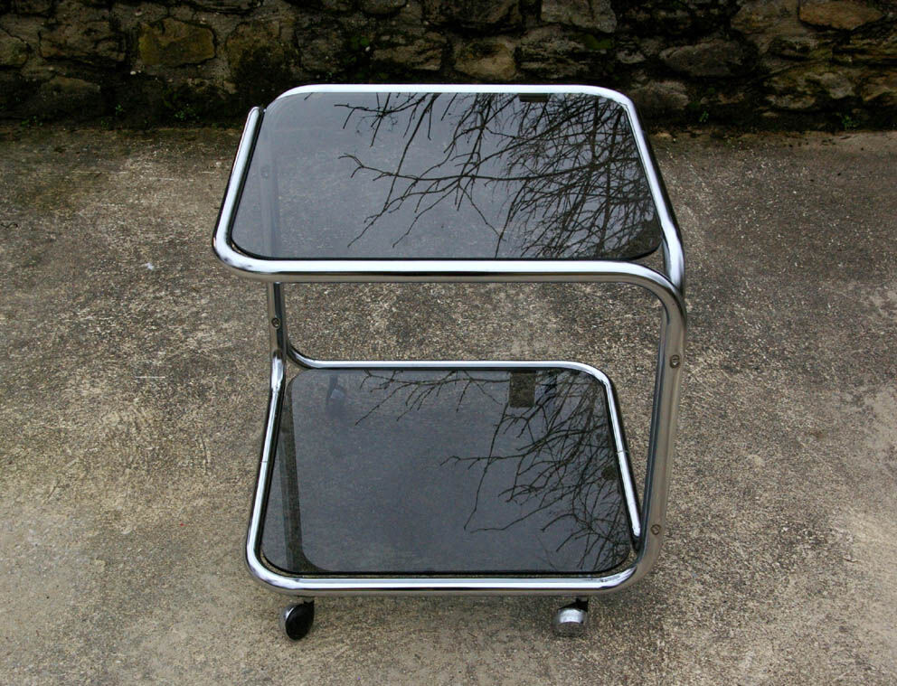 Rolling coffee table 70s